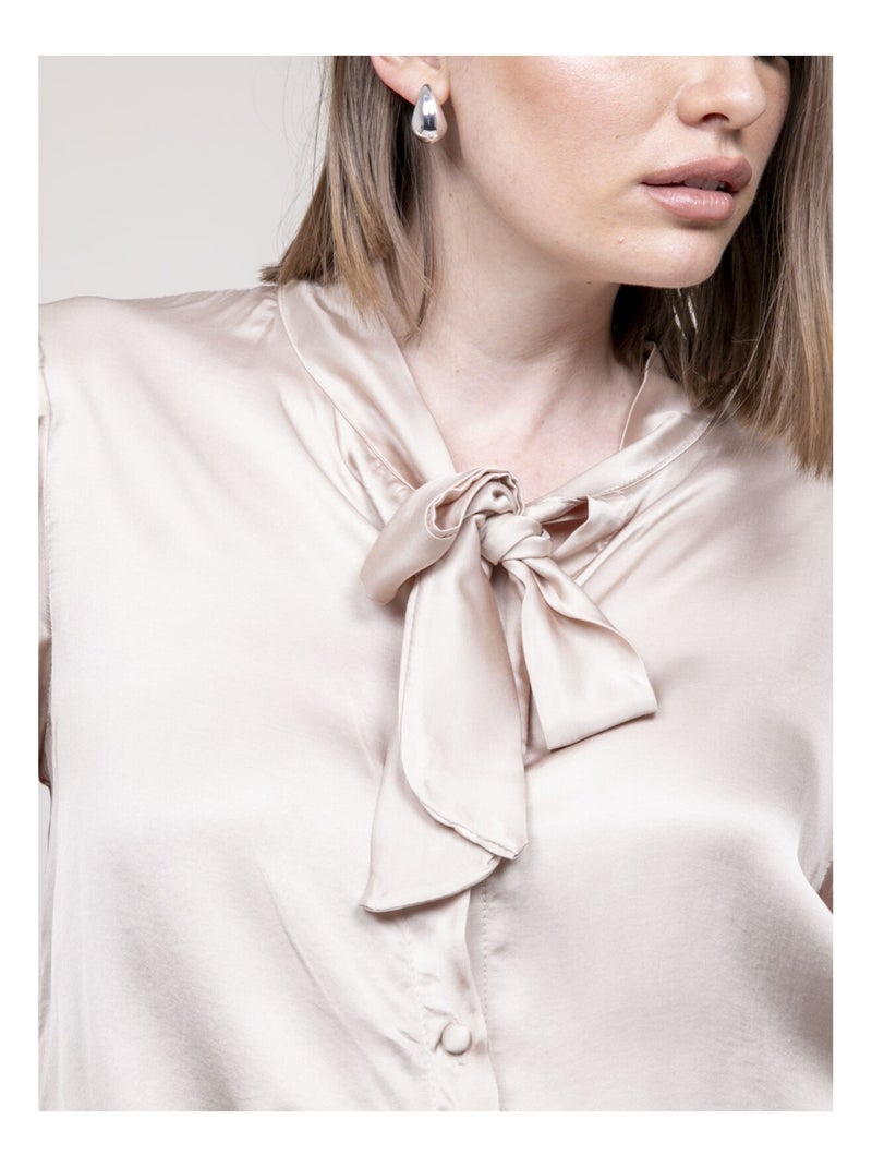 Camicia satinata ODINA Beige - Kiabi