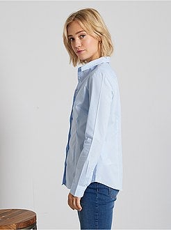 Camicia sciancrata popeline stretch - Kiabi