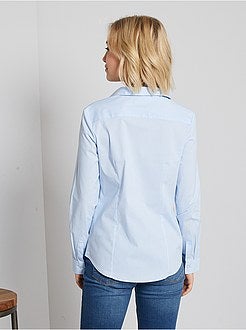 Camicia sciancrata popeline stretch - Kiabi