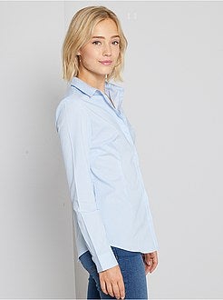 Camicia sciancrata popeline stretch - Kiabi