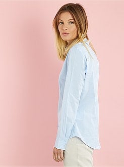 Camicia sciancrata popeline stretch - Kiabi