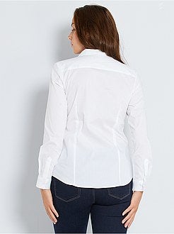 Camicia sciancrata popeline stretch - Kiabi