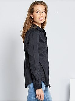 Camicia sciancrata popeline stretch - Kiabi