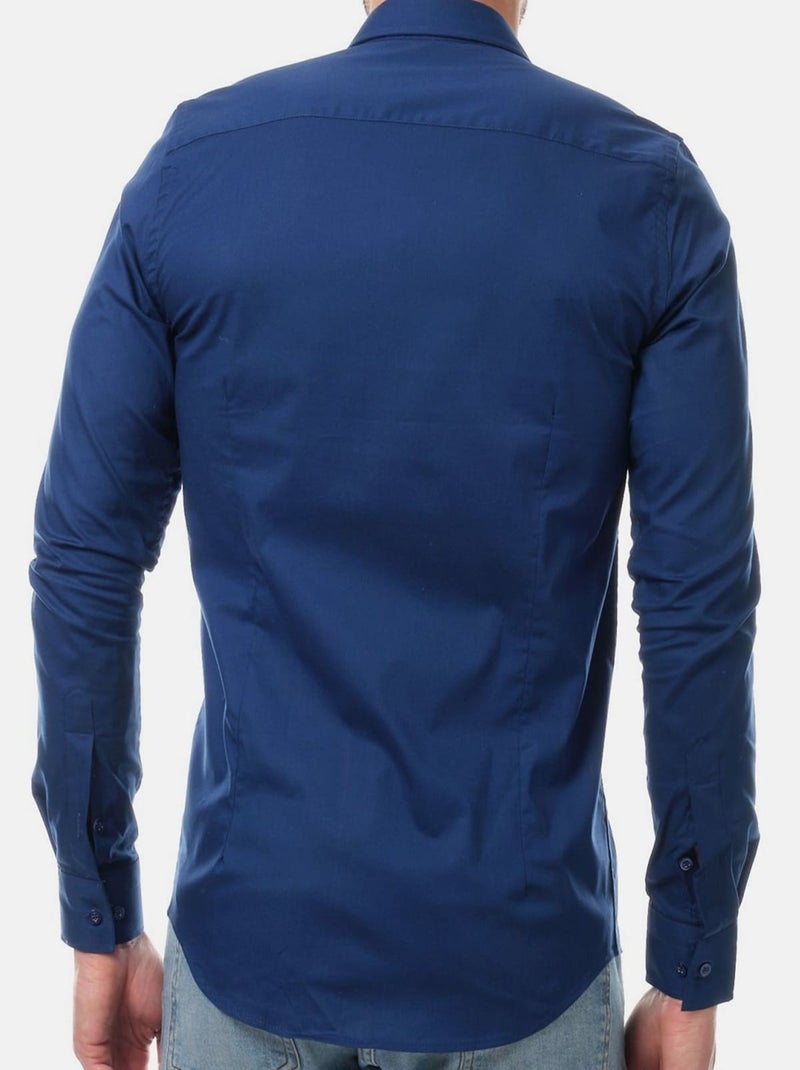 Camicia semplice a maniche lunghe Blu marino - Kiabi