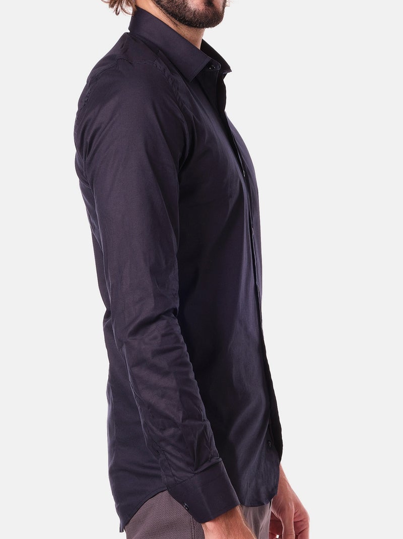 Camicia semplice a maniche lunghe Blu notte - Kiabi