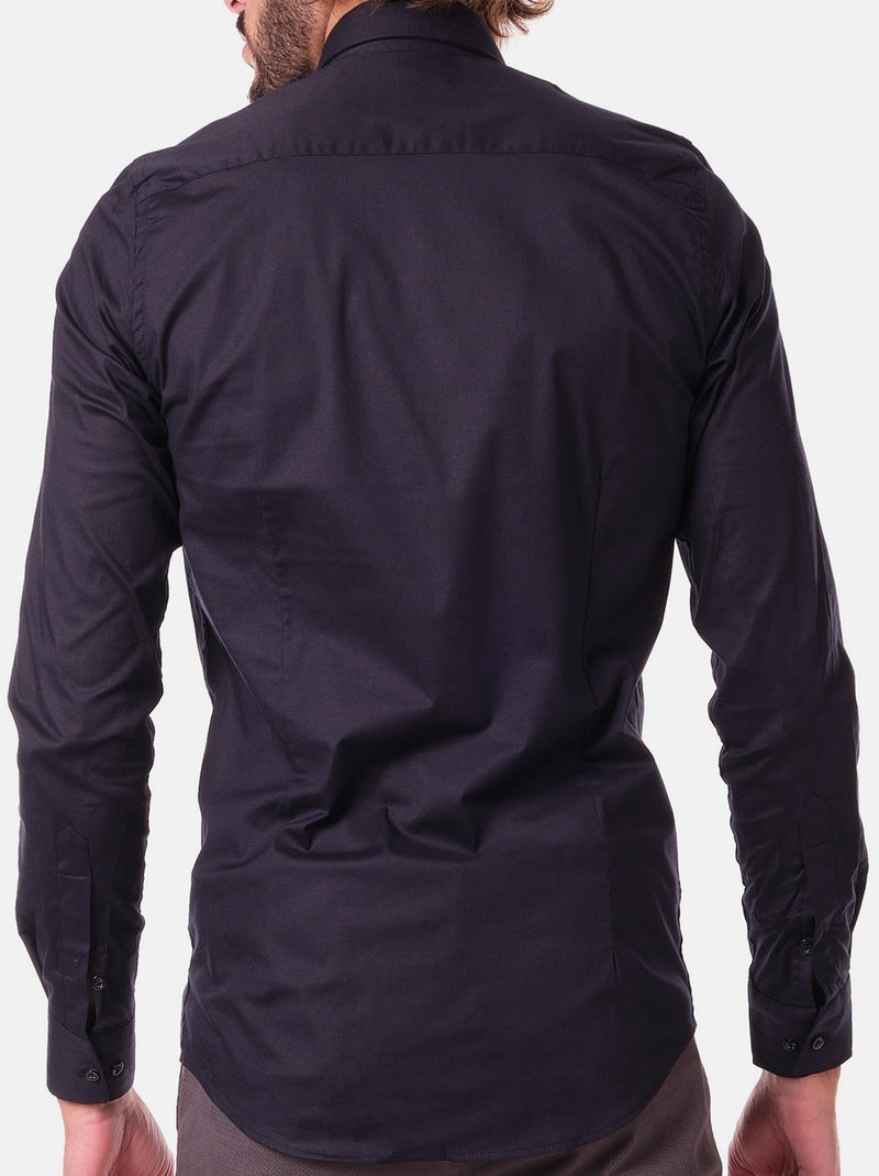 Camicia semplice a maniche lunghe Blu notte - Kiabi