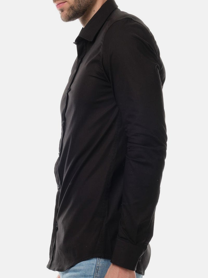 Camicia semplice a maniche lunghe Nero - Kiabi
