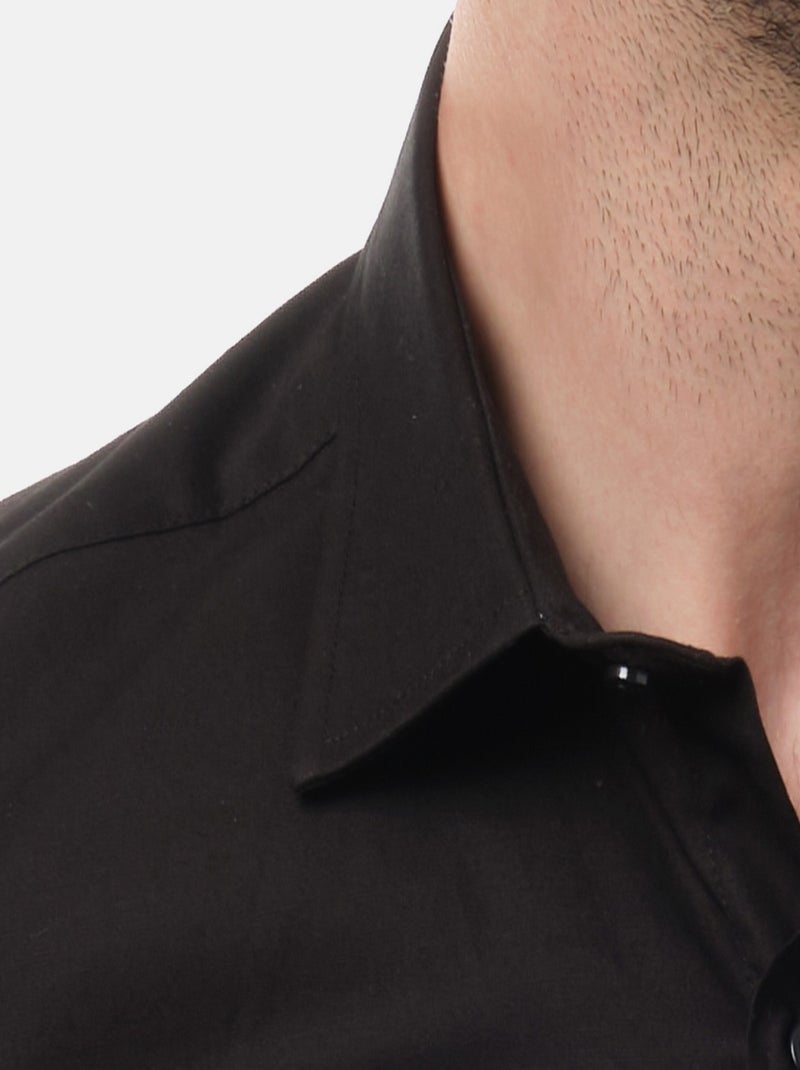 Camicia semplice a maniche lunghe Nero - Kiabi