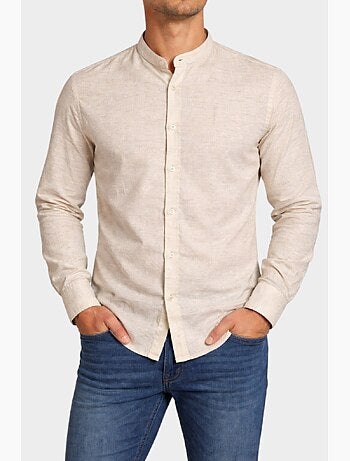 Camicia semplice con colletto alla coreana
