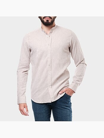 Camicia semplice con colletto alla coreana