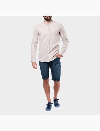 Camicia semplice con colletto alla coreana