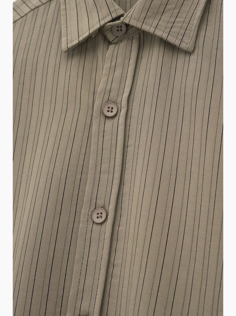 Camicia semplice giesto Cachi - Kiabi