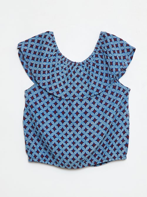 Camicia senza maniche abbottonata con volant - Kiabi