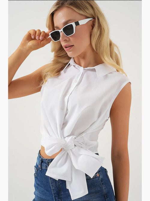 Camicia senza maniche con nodo frontale bdart - Kiabi Camicia senza maniche con nodo frontale bdart - Kiabi