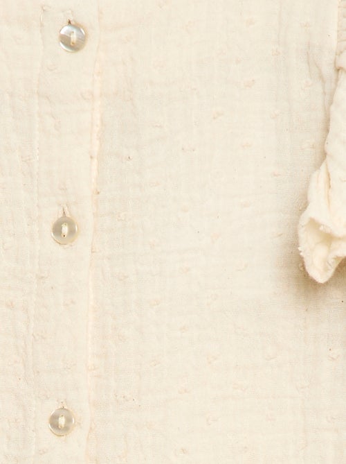 Camicia senza maniche in doppia garza di cotone - Kiabi