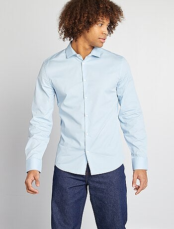 Camicia slim camicia collo italiano - camicia collo italiano -