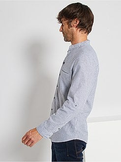 Camicia slim colletto alla coreana - Kiabi