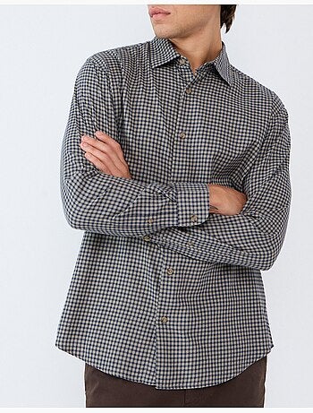 Camicia slim con motivo, mo fashion