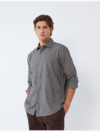 Camicia slim con motivo, mo fashion