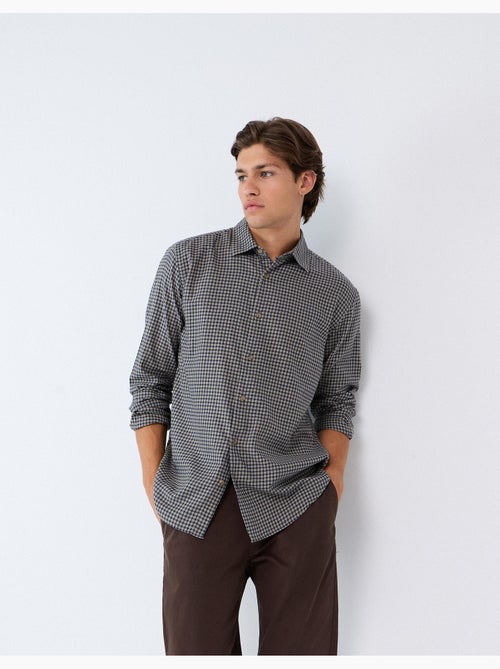 Camicia slim con motivo, mo fashion - Kiabi Camicia slim con motivo, mo fashion - Kiabi