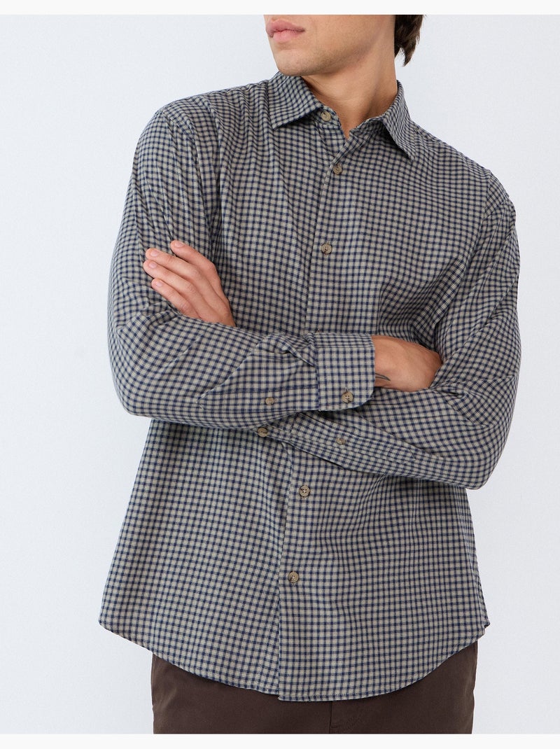 Camicia slim con motivo, mo fashion Verde - Kiabi