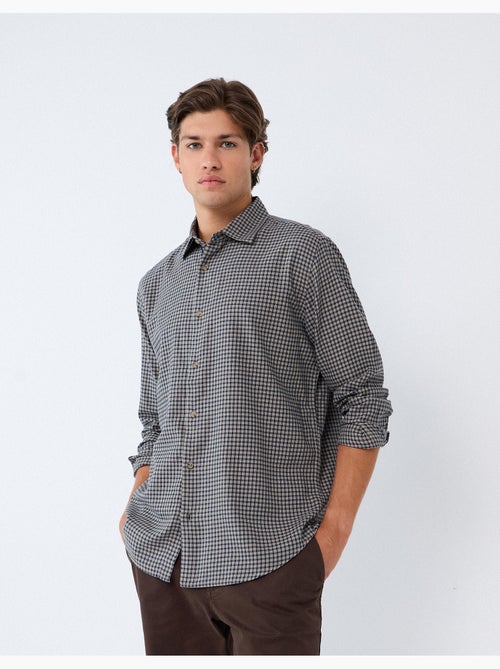 Camicia slim con motivo, mo fashion - Kiabi Camicia slim con motivo, mo fashion - Kiabi