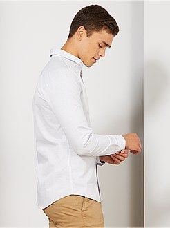 Uomo dalla S alla XXL - Camicia slim cotone dobby - Kiabi
