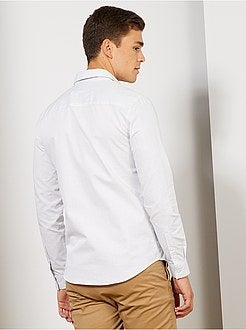 Uomo dalla S alla XXL - Camicia slim cotone dobby - Kiabi