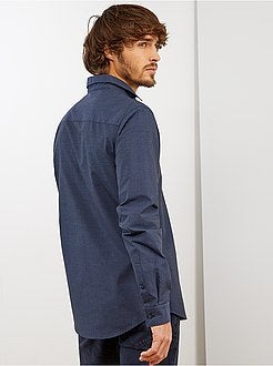 Uomo dalla S alla XXL - Camicia slim cotone dobby - Kiabi