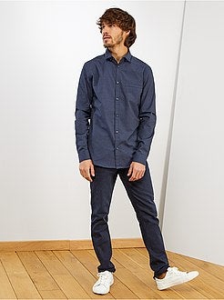 Uomo dalla S alla XXL - Camicia slim cotone dobby - Kiabi