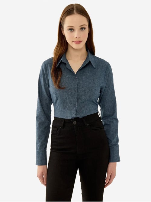 Camicia slim fit a quadri con bottoni hiccup - Kiabi Camicia slim fit a quadri con bottoni hiccup - Kiabi