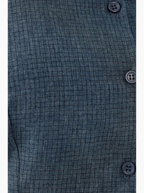 Camicia slim fit a quadri con bottoni hiccup - Kiabi Camicia slim fit a quadri con bottoni hiccup - Kiabi