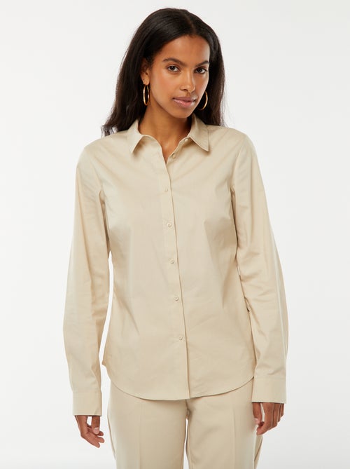 Camicia slim fit con colletto all'italiana - Kiabi