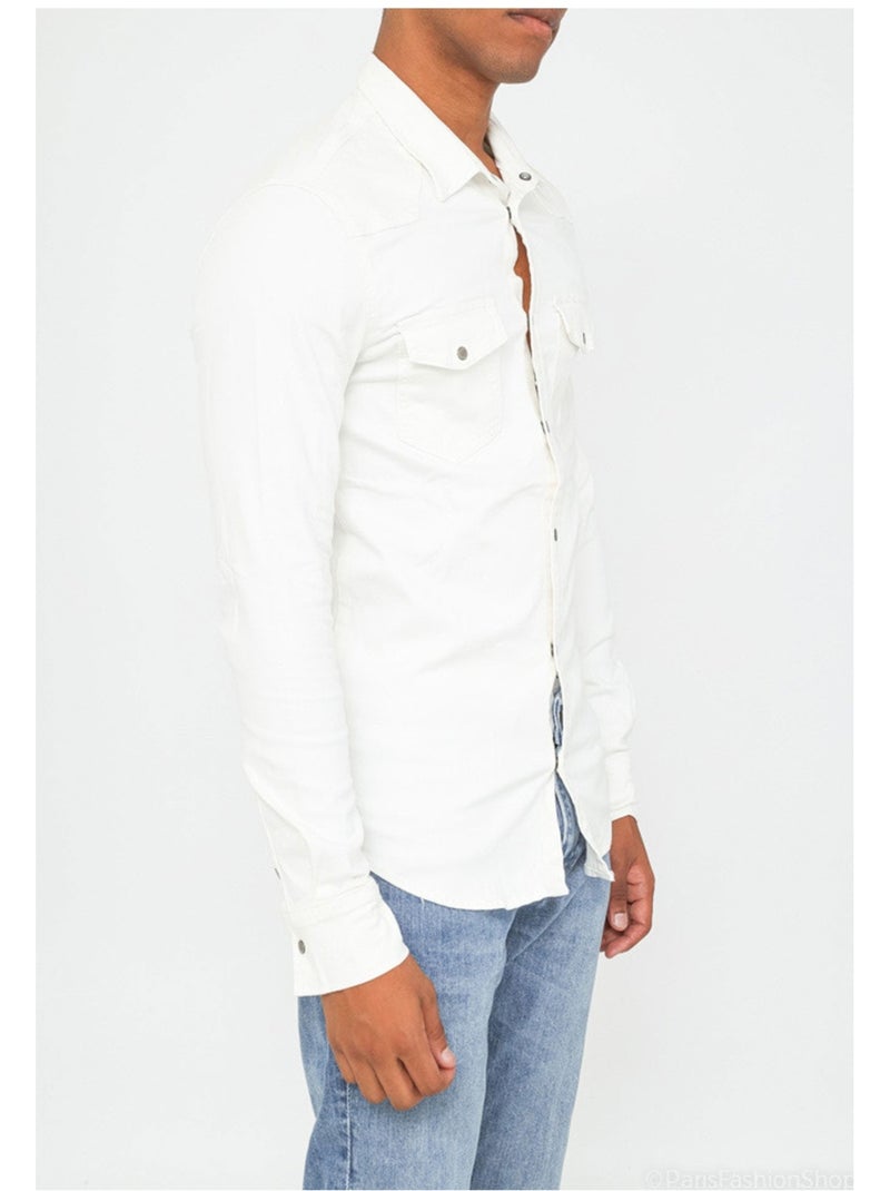 Camicia slim fit Kebello Bianco - Kiabi