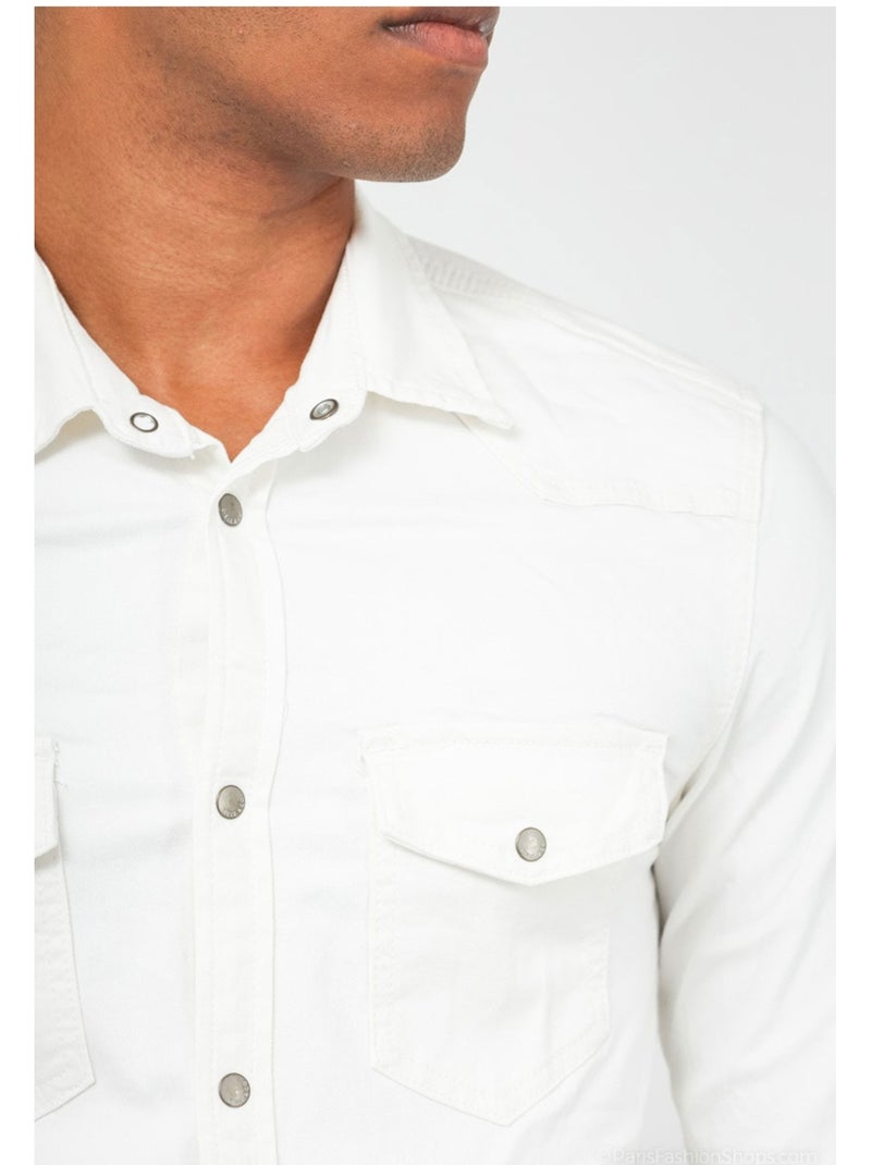 Camicia slim fit Kebello Bianco - Kiabi