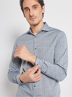 Camicia slim in cotone dobby - Kiabi
