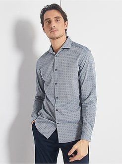 Camicia slim in cotone dobby - Kiabi