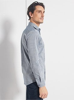 Camicia slim in cotone dobby - Kiabi
