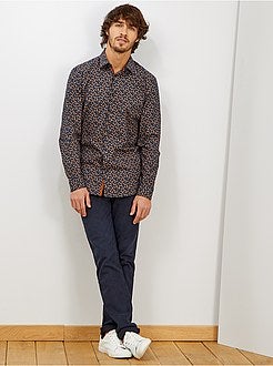 Uomo dalla S alla XXL - Camicia slim popeline stampata - Kiabi