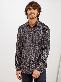 Uomo dalla S alla XXL - Camicia slim popeline stampata - Kiabi