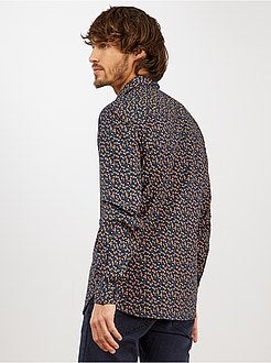 Uomo dalla S alla XXL - Camicia slim popeline stampata - Kiabi