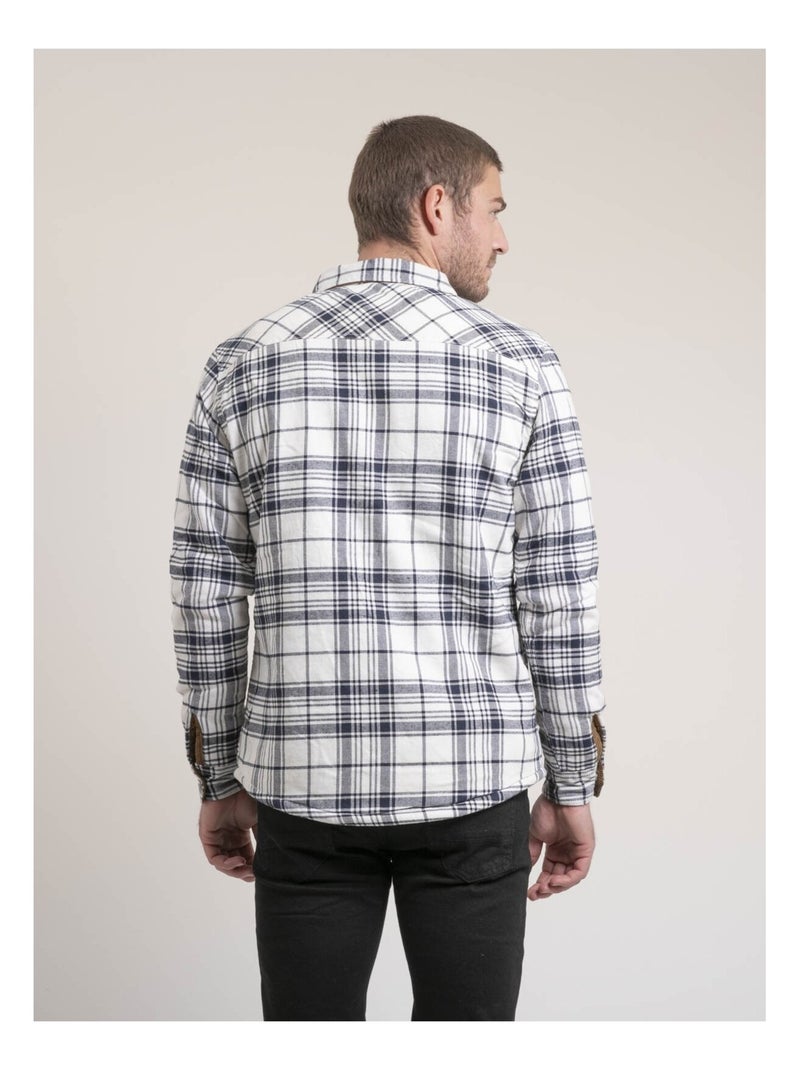 Camicia sopra a quadri puro cotone ZATLEY Ecru - Kiabi