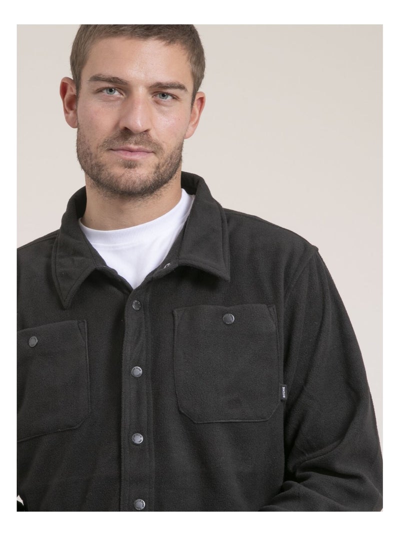 Camicia sopra in pile TIKAT Nero - Kiabi