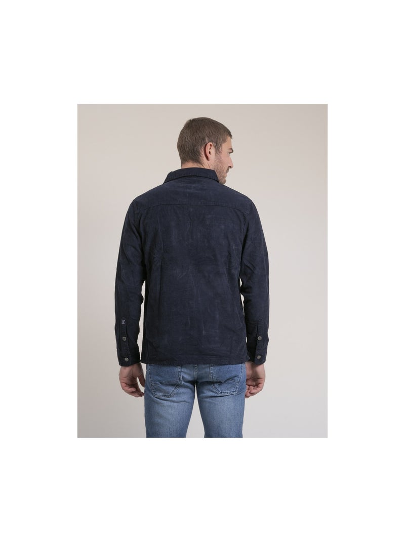 Camicia sopra in velluto TUDROY Blu marino - Kiabi