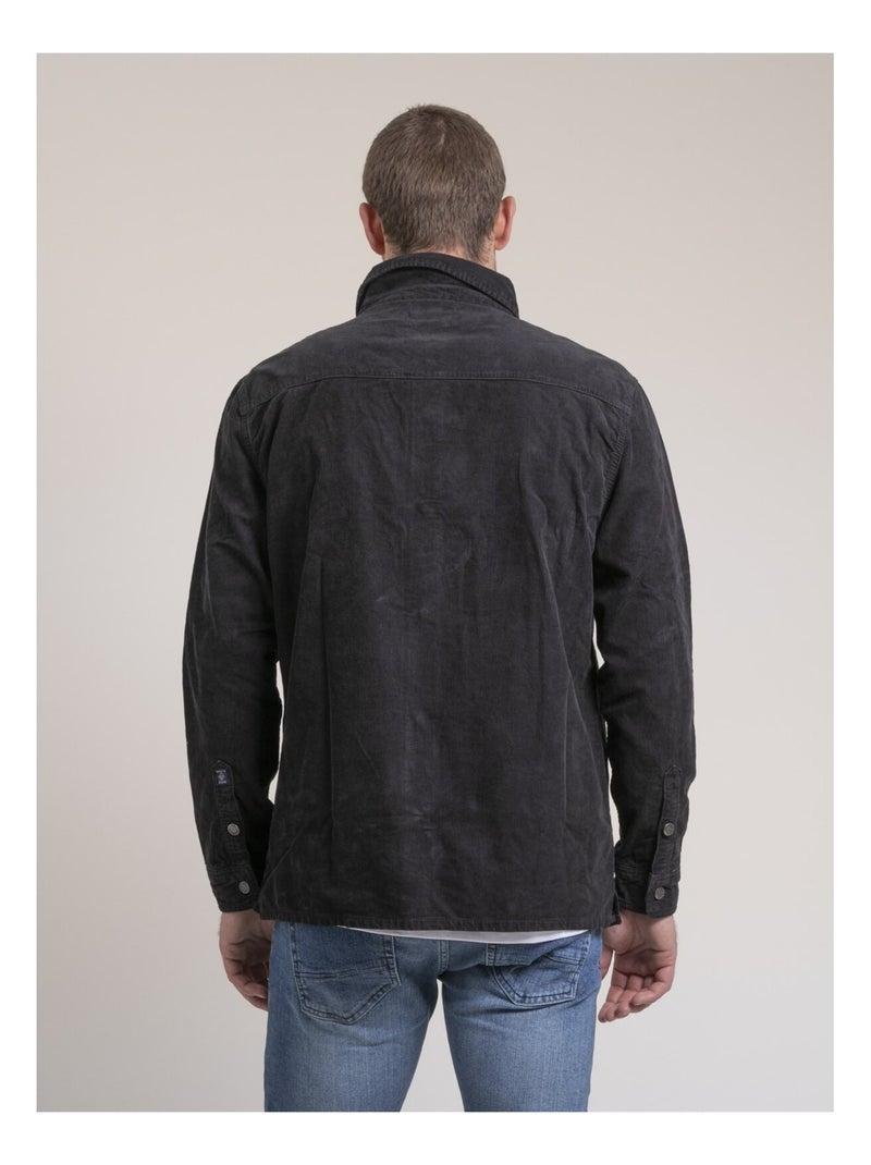 Camicia sopra in velluto TUDROY Nero - Kiabi
