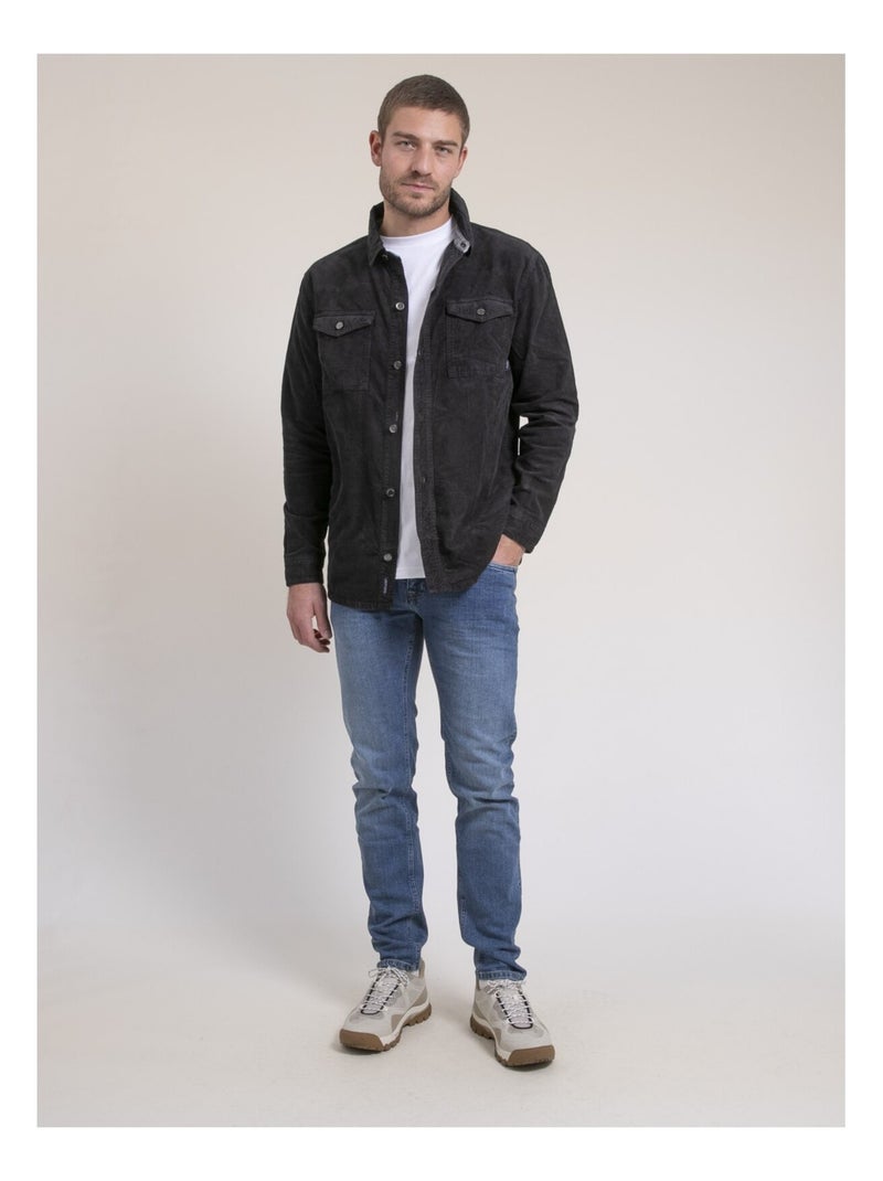 Camicia sopra in velluto TUDROY Nero - Kiabi