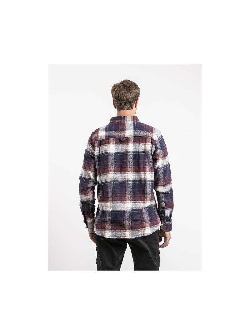 Camicia sopra maniche lunghe a quadri TARECAGE Blu marino - Kiabi