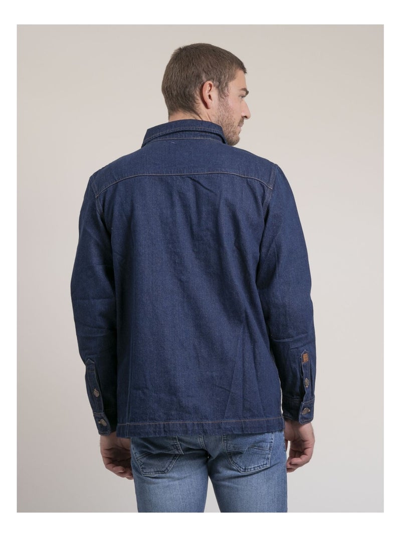 Camicia sopra puro cotone denim TUDESSY Blu - Kiabi