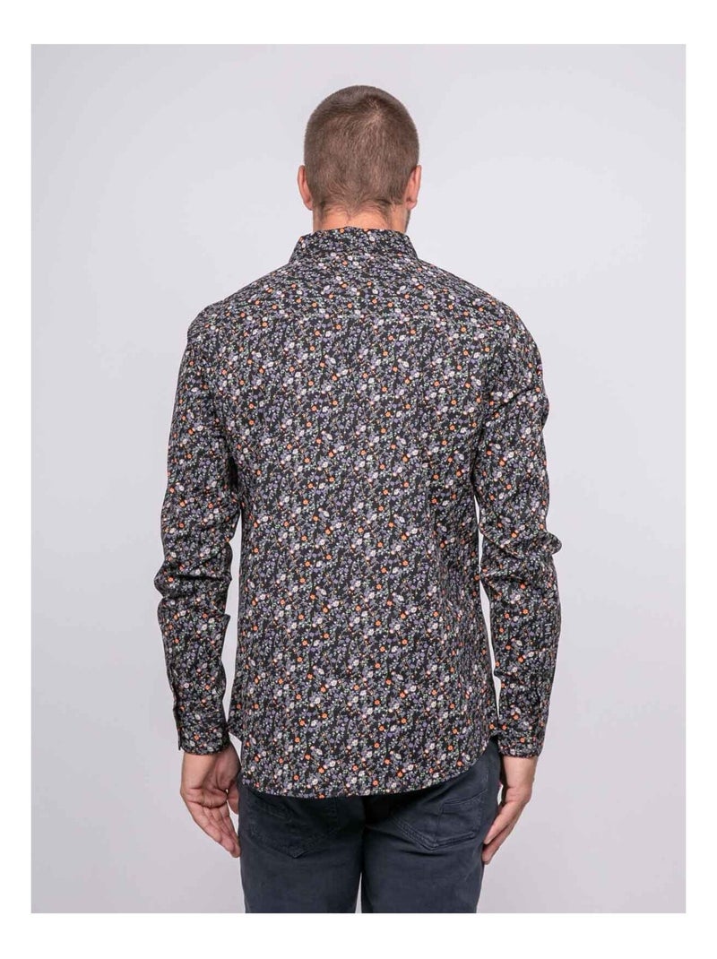 Camicia stampa floreale TIVERTAR Nero - Kiabi