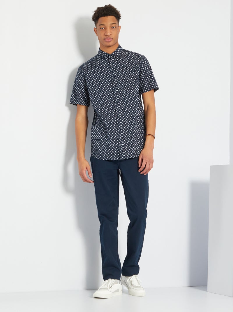 Camicia stampata +190 cm BLU - Kiabi